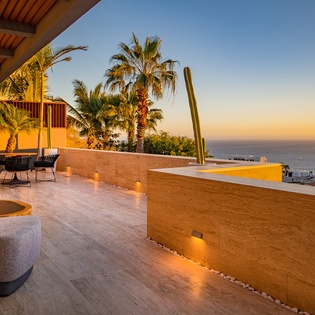 Terrace with ocean view