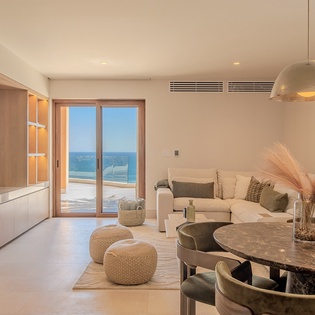 Family area with ocean views