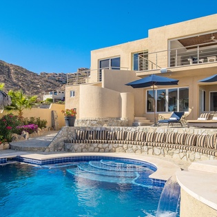 Poolside with jacuzzi