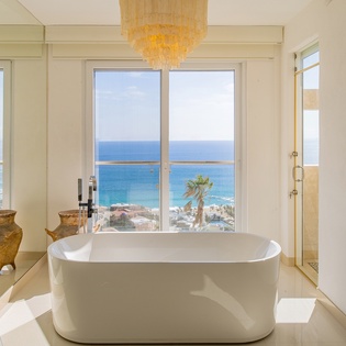 Bath tub with ocean views