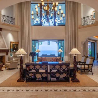 Entryway view of living area
