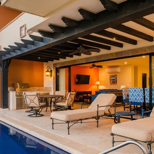 Comfortable lounge area by poolside-6