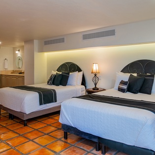 Bedroom suite with 2 queen beds