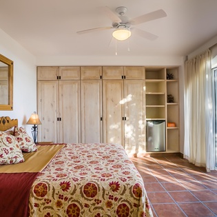 Bedroom suite with patio access