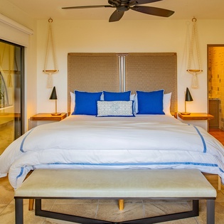 Bedroom suite with office area