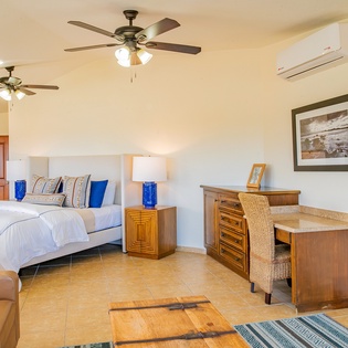 Bedroom suite with office area