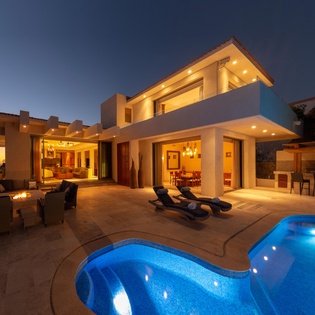 Evening view of the villa-12
