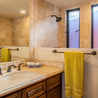 En suite bathroom with walk-in shower