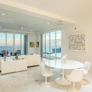 Kitchen table and living area