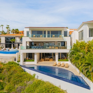 Bird's eye view of villa