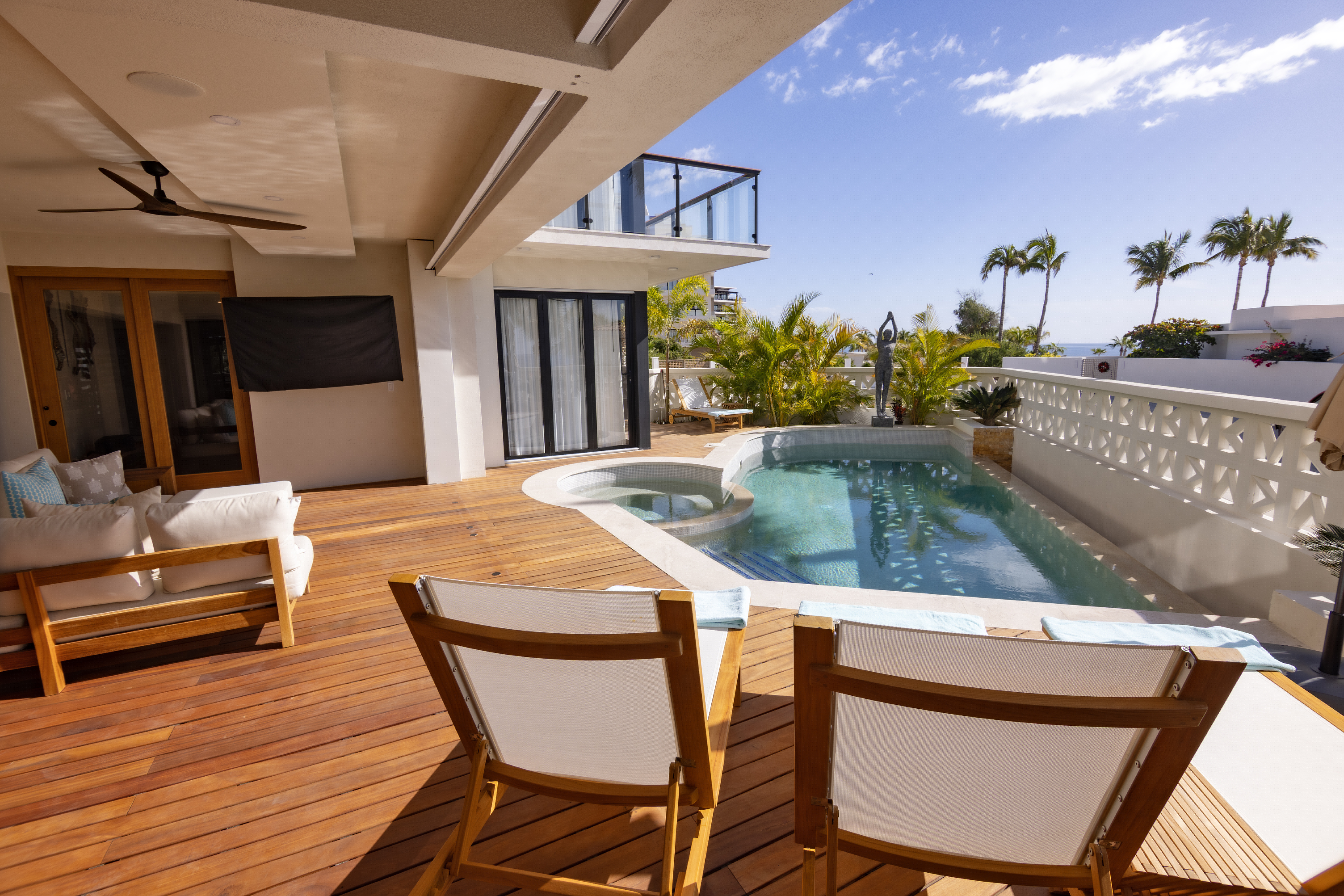 Poolside patio