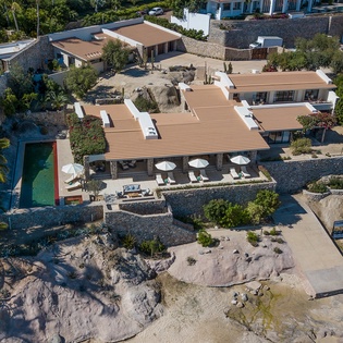 Aerial view of villa
