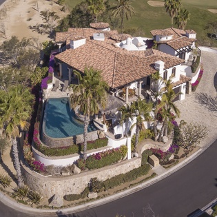 Aerial view of villa