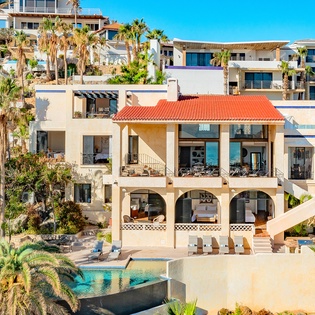 Bird's eye view of villa