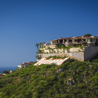 Bird's eye view of villa