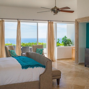 View towards balcony in master