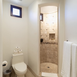 En suite bathroom with walk in shower