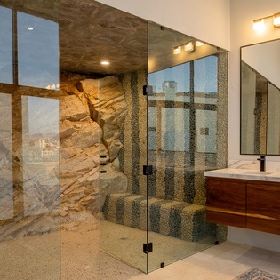 En-suite bathroom with gorgeous walk in shower
