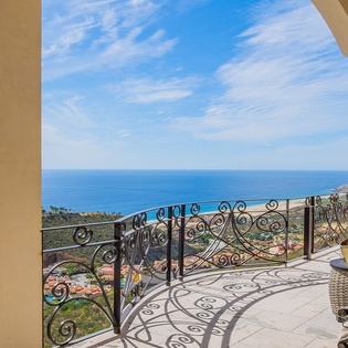 Beautiful balcony with ocean views