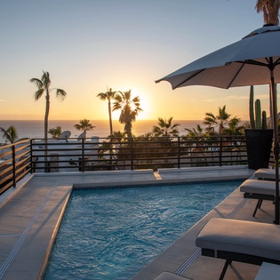 Poolside deck with incredible ocean views