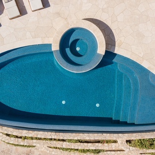 Aerial view of patio