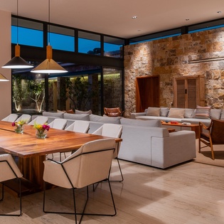 Dining and living area