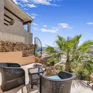 Terrace with ocean view
