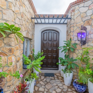 Entrance to villa