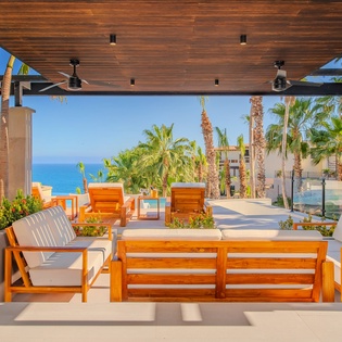 Terrace patio with outdoor furniture