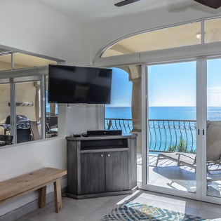 Living area with ocean views