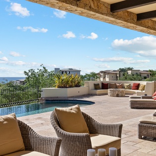 Outside lounge area with view