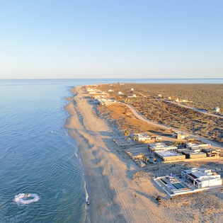 Gorgeous aerial beachfront view