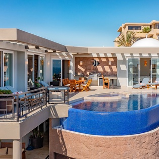Bird's eye view of villa