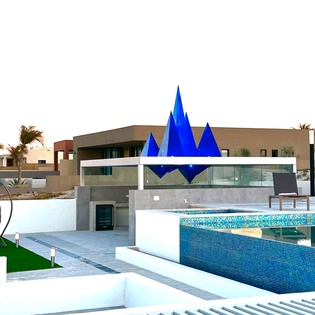 Patio with infinity pool