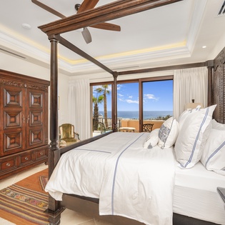 Bedroom suite with ocean views