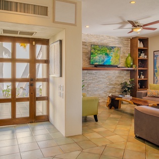 Entryway and spacious living area