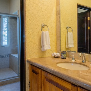 En suite bathroom with walk-in shower