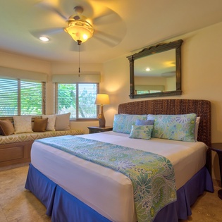 Bedroom suite with seating area