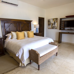 Bedroom suite with patio access