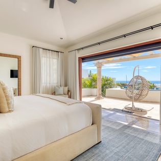 Bedroom suite with patio access