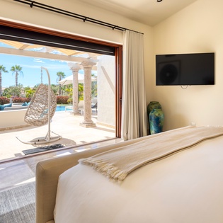 Bedroom suite with patio access