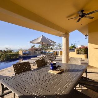 Patio with outdoor dining area