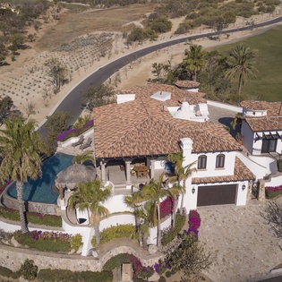 Aerial view of villa