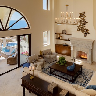 Living room fireplace