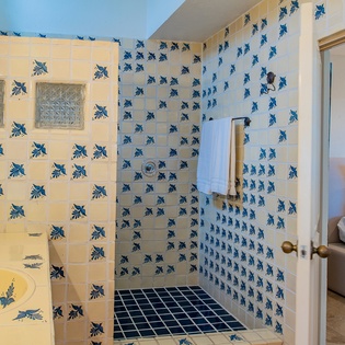 En suite bathroom with walk-in shower