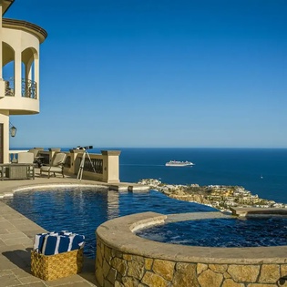 Poolside patio