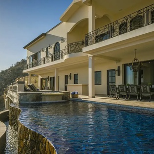 Poolside patio