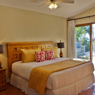Bedroom suite with patio access