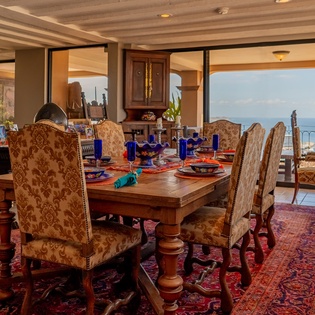 Dining room with view