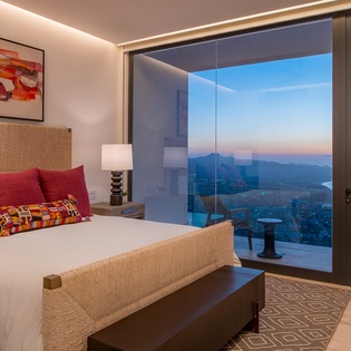 Bedroom suite with ocean views